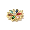 Brass Micro Pave Cubic Zirconia Pendants KK-F905-13G-01-2