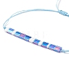 Glass Seed Link Bracelet BJEW-JB08894-03-5