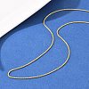 1MM Brass Box Chain Adjustable Slider Necklaces KK-H533-10B-G-2