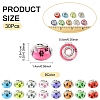 30Pcs Large Hole Dog Paw Prints Pattern Resin European Beads OPDL-YW0001-05-3