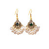 Bohemian Style Alloy Rhinestone Flower  Chandelier Earrings FS-WG4647F-01-5