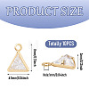 10Pcs Brass Micro Pave Cubic Zirconia Triangle Charms KK-TADJ0001-25-3