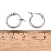 304 Stainless Steel Hoop Earrings EJEW-D195-M-2