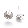 304 Stainless Steel Stud Earring Findings X-STAS-G187-07P-2