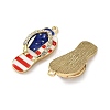 Independence Day Alloy Enamel Pendants ENAM-I069-01G-07B-2