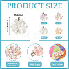 24Pcs 4 Colors Resin Pendants PALLOY-TAC0303-4
