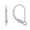 925 Sterling Silver Leverback Hoop Earrings STER-L054-52S-2