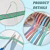 6 Rolls 6 Colors Polyester Stripe Ribbons OCOR-WH0045-07-4