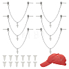 6Pcs 304 Stainless Steel Hat Pins HJEW-DR00267-1