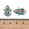 Brass Enamel Religion Virgin Chandelier Component Links KK-Z153-05G-02-3
