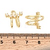 Brass Micro Pave Cubic Zirconia Cuff Earrings for Women CU-CBAE7DF-33G-5
