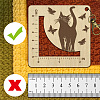 Wooden Square Frame Crochet Ruler DIY-WH0536-001-3