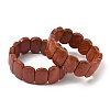 Natural Red Jasper Beads Stretch Bracelets for Women Men BJEW-I323-02U-1
