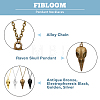 FIBLOOM 4Pcs 4 Colors Alloy Pendant Necklaces Set NJEW-FI0001-53-3