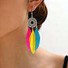 Zinc Alloy Drop Earrings for Women JP0442-1