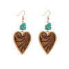 Alloy & Synthetic Turquoise Dangle Earrings WGDD144-03-1