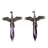 Natural Amethyst Faceted Pointed Bullet Shaped Big Pendants G-T145-01R-06-1