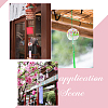 BENECREAT 3Pcs 3 Styles Japanese Glass Round with Sakura Pattern Wind Chimes HJEW-BC0001-56-6