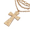 Alloy Multi Layered Necklaces for Women NJEW-U013-04G-3