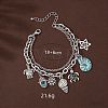 Alloy Cable Chain Double-Layer Bracelets WGE50A5-01-4