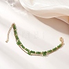 Adjustable Natural Malaysia Jade & 304 Stainless Steel Multi-strand Bracelets BJEW-JB13035-02-4
