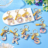 Alloy Resin Polygon Keychains KEYC-TADJ0002-03G-J-3