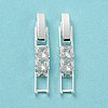 Brass Pave Clear Cubic Zirconia Watch Band Clasps KK-Q804-26S-2