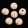 Easter Theme Printed Wood Beads WOOD-T032-22C-1