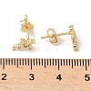 925 Sterling Silver Clear Cubic Zirconia Stud Earrings EJEW-Q032-01B-G-5