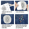 4 Sheets 11.6x8.2 Inch Stick and Stitch Embroidery Patterns DIY-WH0455-167-3