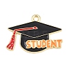 Back to School Alloy Enamel Pendants FIND-E054-02D-1
