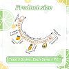 Fruit Alloy Enamel Pendant Decorative Purse Chains AJEW-AB00101-2