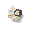 Resin Glass Seed Beaded Flower Pendants PALLOY-MZ01106-02-4