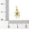 Brass Micro Pave Cubic Zirconia Pendants ZIRC-I356-17G-B12-3