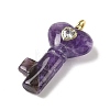 Natural Amethyst Pendants G-C274-05G-2
