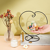 Heart Iron Wire Ornament Display Stand AJEW-WH0419-42-3