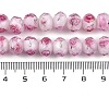 Handmade Silver Foil Lampwork Beads Strands LAMP-R141-10mm-19-4