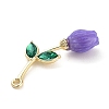 Alloy Resin Flower Pendants PALLOY-U003-06G-01-2