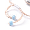 Handmade Dry Pressed Flower Link Bracelet for Girl Women BJEW-C004-01G-3