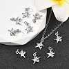 SHEGRACE Brass Micro Pave Clear Cubic Zirconia Charms XGRQ2O889-419P-5