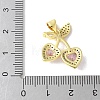 Brass Micro Pave Cubic Zirconia Pendants KK-A252-34G-01-3