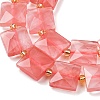 Cherry Quartz Glass Beads Strands G-F839-A29-01-4