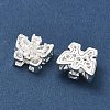 Brass Micro Pave Cubic Zirconia Beads KK-C155-02S-01-2