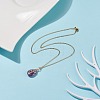 Natural Amethyst Teardrop Pendant Necklace NJEW-JN03900-03-2