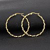 Titanium Steel Hoop Earrings STAS-TAC0001-11B-G-1