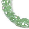 Opaque Solid Color Electroplate Glass Beads Strands EGLA-N013-J4mm-B04-3