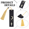   4Pcs 2 Style Brass or Stainless Steel Bookmarks AJEW-PH0004-65-5