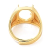 Rack Plating Oval Brass Micro Pave Cubic Zirconia Wide Adjustable Ring Components KK-Q819-13G-3