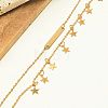 Brass Star Pendant Double Layer Anklets for Women Casual Daily Wear ZU0184-2