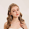 Zinc Alloy Rhinestone Hair Bands OHAR-WH20007-01B-P-5